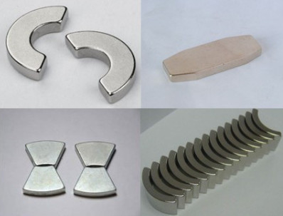 Nam châm Zn Coating Arc NdFeB N35-N52 ISO14001 Nam châm hình dạng tùy chỉnh
